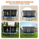preview thumbnail 16 of 15, Outdoor Trampoline with Net Ladder and Curved Poles for Kids & Adults
