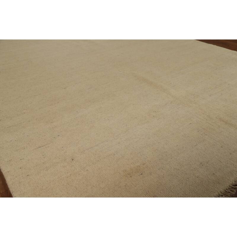 Modern Gabbeh Oriental Area Rug Handmade Bedroom Solid Wool Carpet - 5'5" x 7'9"