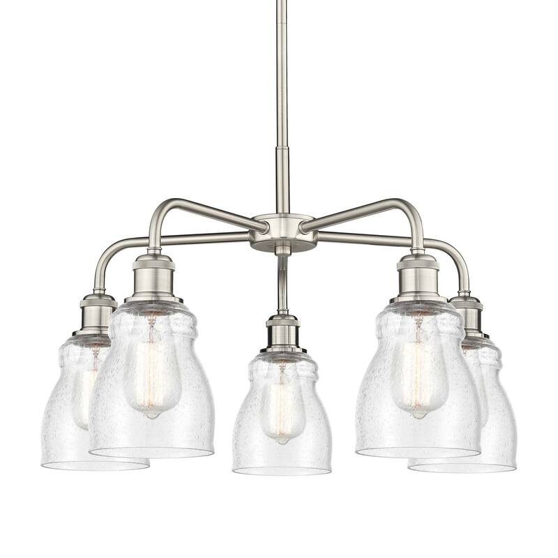 Innovations Lighting 516-5CR-15-23 Ellery Chandelier Ellery 5 Light - Satin Nickel / Seedy