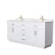 Option White, Gold Trim, Carrara Cultured Marble Top
