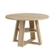 preview thumbnail 23 of 28, Farmhouse 43" Round Dining Table with Sturdy Wooden Pedestal, Built-in Storage Shelf