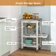 preview thumbnail 6 of 8, Costway Compact Kitchen Island Cart Rolling Service Trolley with