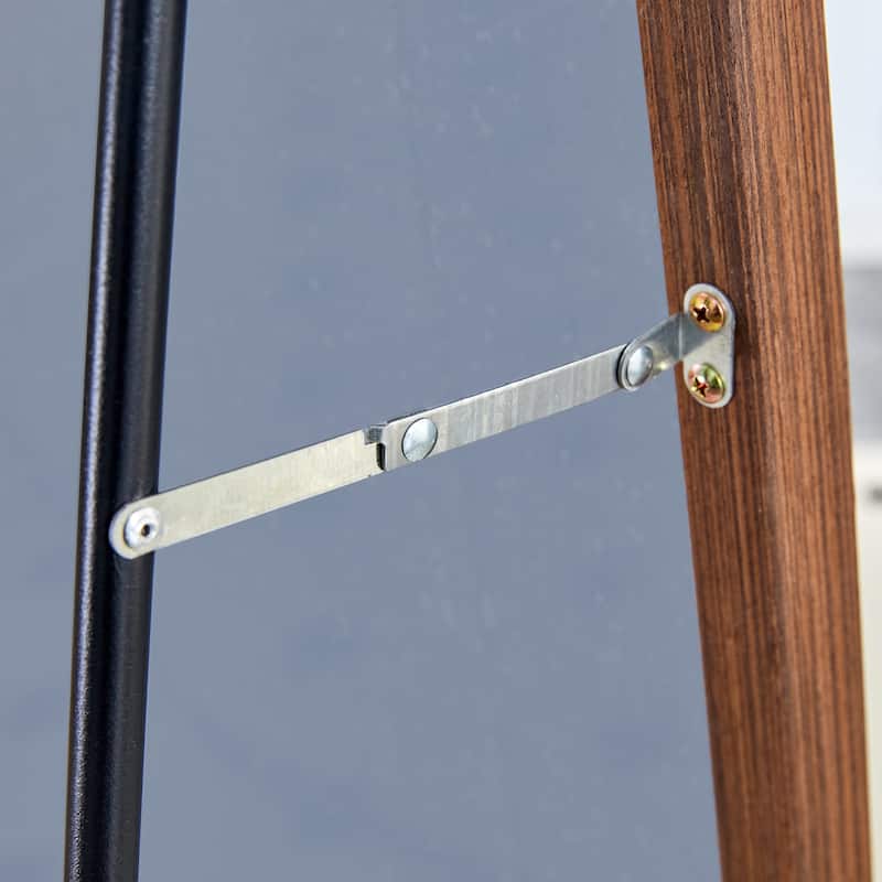 Roomfitters Full-Length Mirror with Black Solid Wood Frame, 71"x31.4" Floor Standing or Wall-Mounted Dressing Mirror