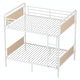 preview thumbnail 24 of 26, Metal Bunk Bed, Industrial Detachable Bunkbeds with Safety Guard Rails for Teens