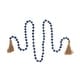 preview thumbnail 9 of 17, Glass Handmade Round Long Beaded Garland with Tassel with Knotted Brown Jute