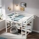 preview thumbnail 6 of 28, Twin Size Wood Loft Bed w/ 8 Open Storage Shelves and Built-in Ladder