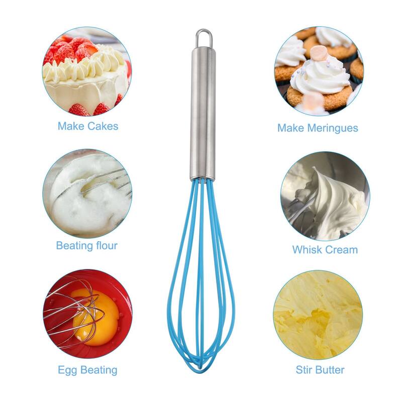 Egg Whisk Silicone Whisk Mixer Kitchen Utensil