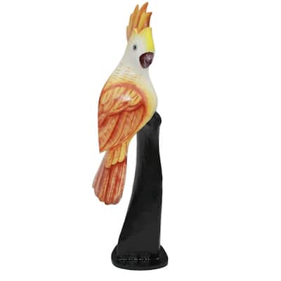 Large Wood Cockatoo Figure