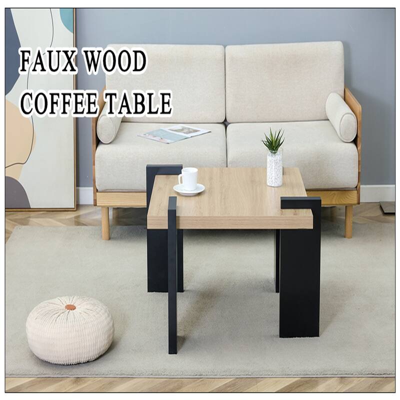 Natural wood -colored MDF coffee table suitable for living rooms