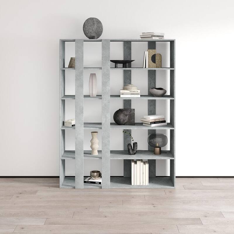 Turin Bookcase - Concrete