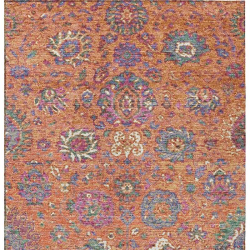 HomeRoots Floral Traditional Rectangle Outdoor Rug