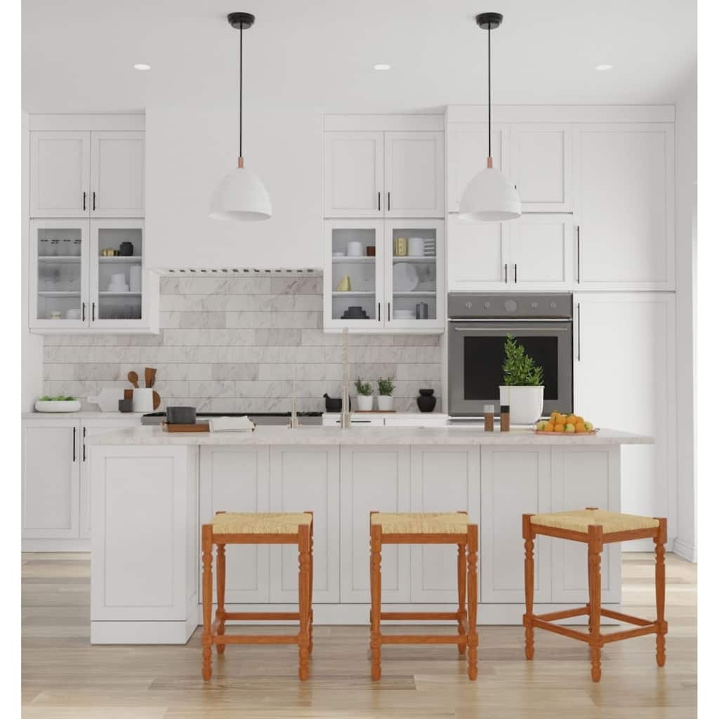 Walnut Finish 24-inch Counter Stool