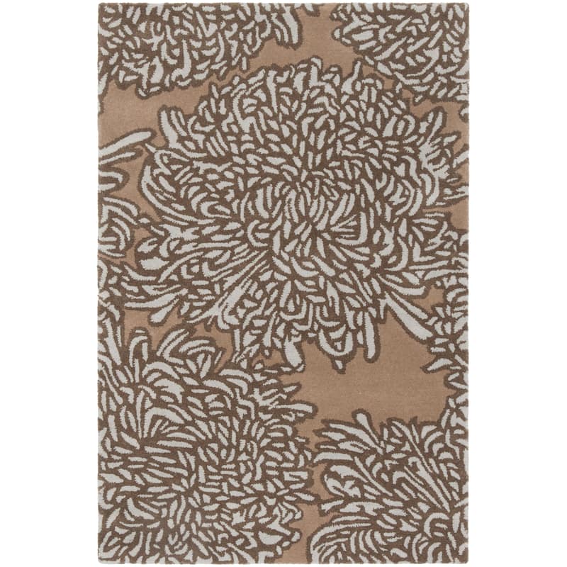 Martha Stewart by SAFAVIEH Chrysanthemum Wool Rug - 4' x 6' - Driftwood/Grey