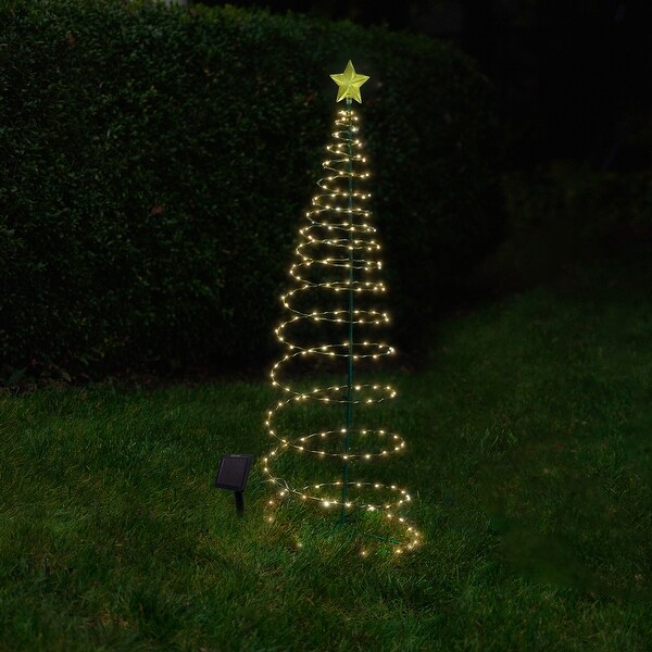 4 Ft Solar Pre Lit LED Metal Christmas Tree Light Decoration On Sale Bed Bath Beyond 32576625