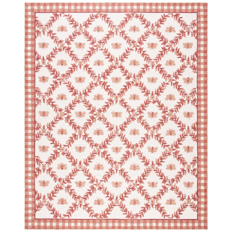 SAFAVIEH Handmade Chelsea Aubree French Country Trellis Wool Rug