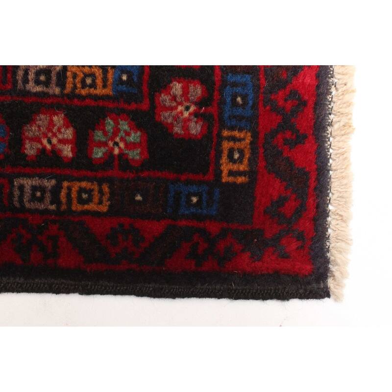 ECARPETGALLERY Hand-knotted Teimani Red Wool Rug - 3'7 x 5'10