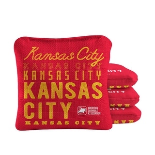 Kansas City Football Red Dual Sided Cornhole Bags