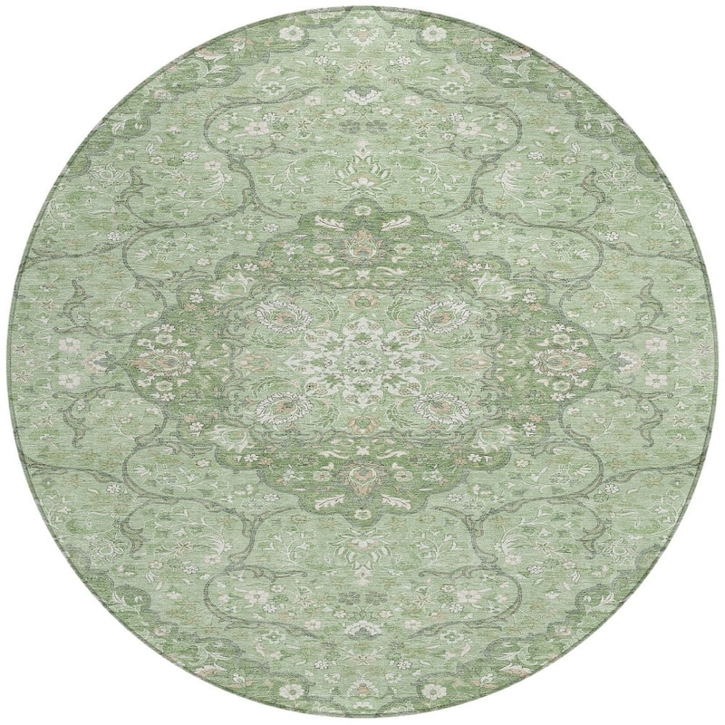 HomeRoots Medallion Traditional Rectangle Outdoor Rug