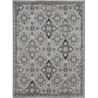 HomeRoots 9' X 12' Gray And Black Abstract Power Loom Area Rug - 9' x ...
