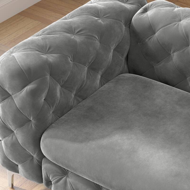 Corvus Aosta Tufted Velvet Chesterfield Sofa
