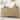Farmhouse Buffet Sideboard Table Rustic Storage Cabinet with 4 Fluted Doors Adjustable Shelves Wood Legs