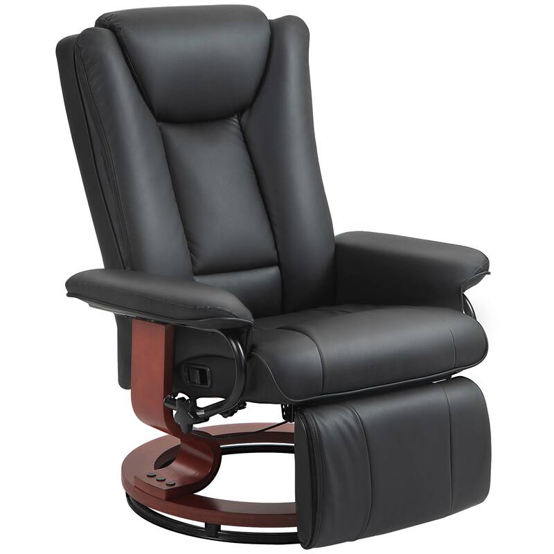 Manual recliner in PU leather swivels