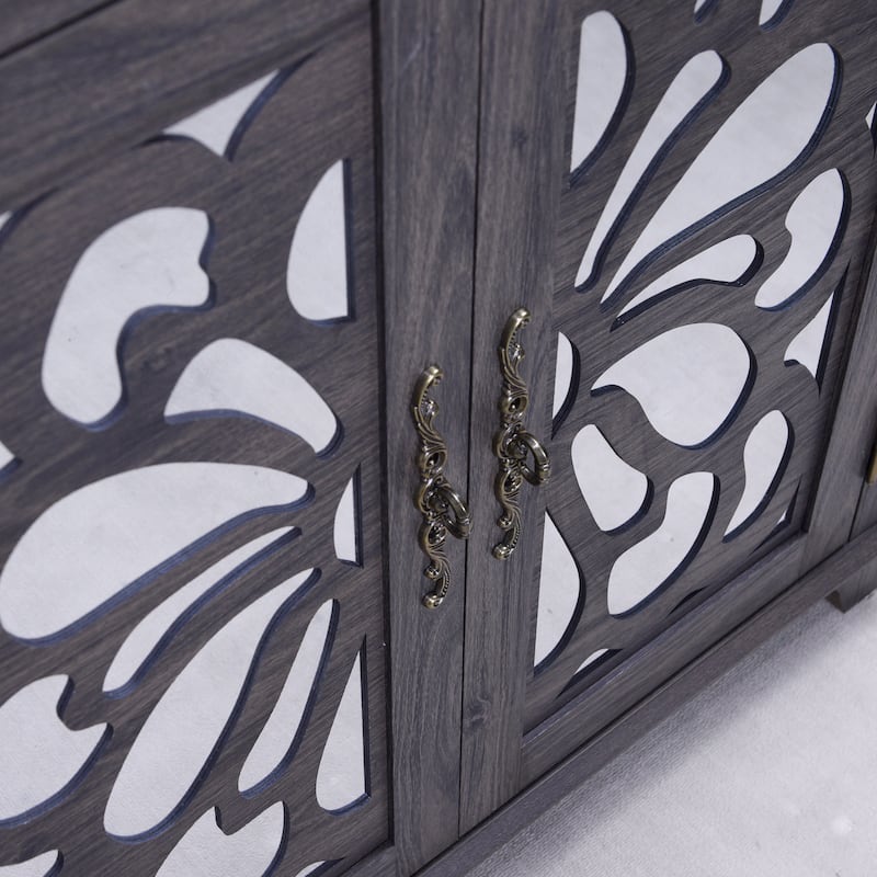 Elegant sideboard with 2 acrylic mirrored doors Sideboard and Buffet