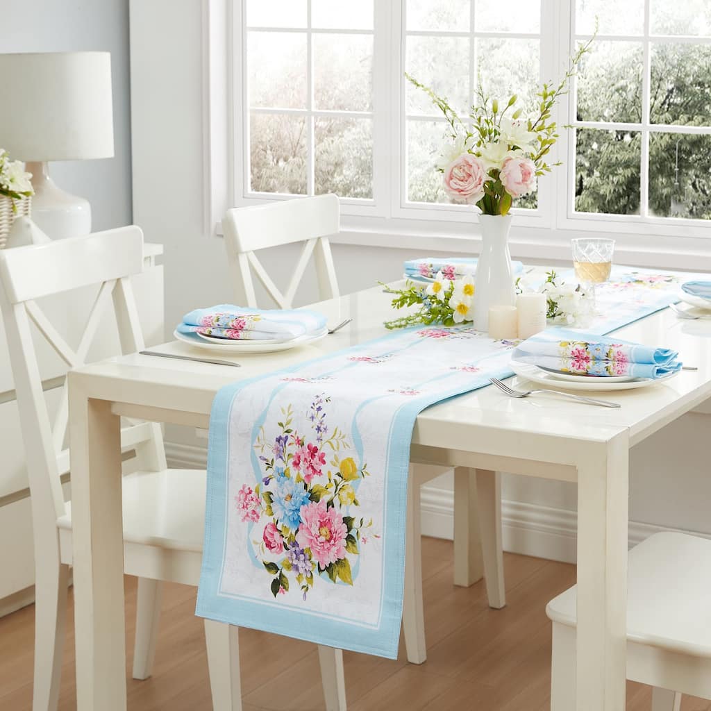 Rose Cottage Engineered Table Runner - 13x70