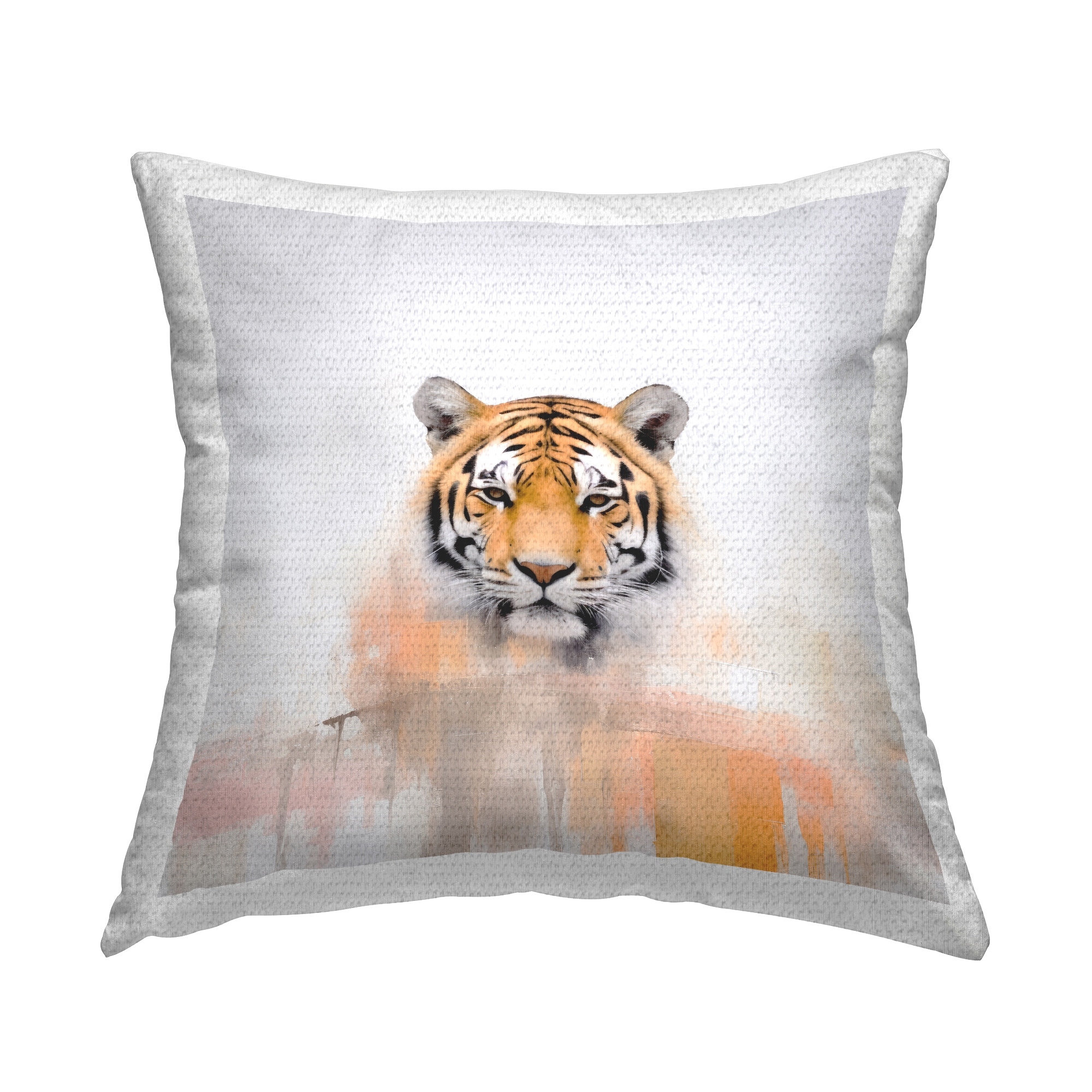 Stupell Abstract Modern Tiger Printed Outdoor Throw Pillow Design by Irena Orlov