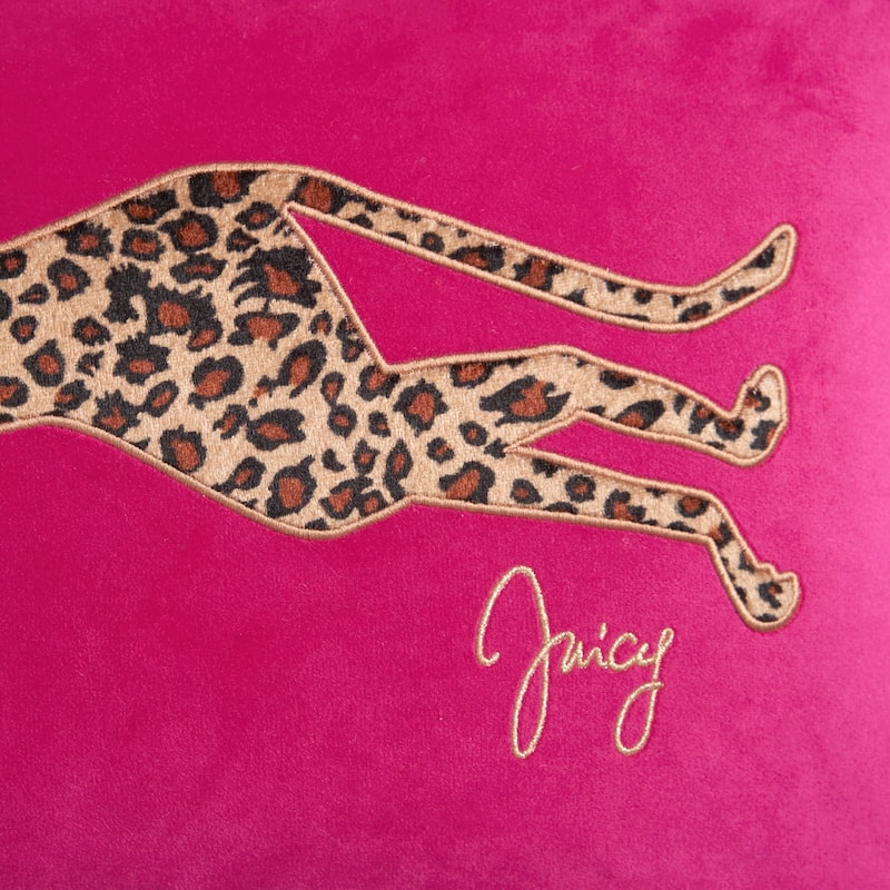 Juicy Couture Velvet Cheetah Pillow 14" x 24"