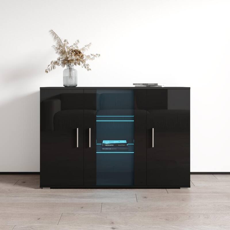 Soho S7 3D Modular Modern 47-inch Sideboard - Black