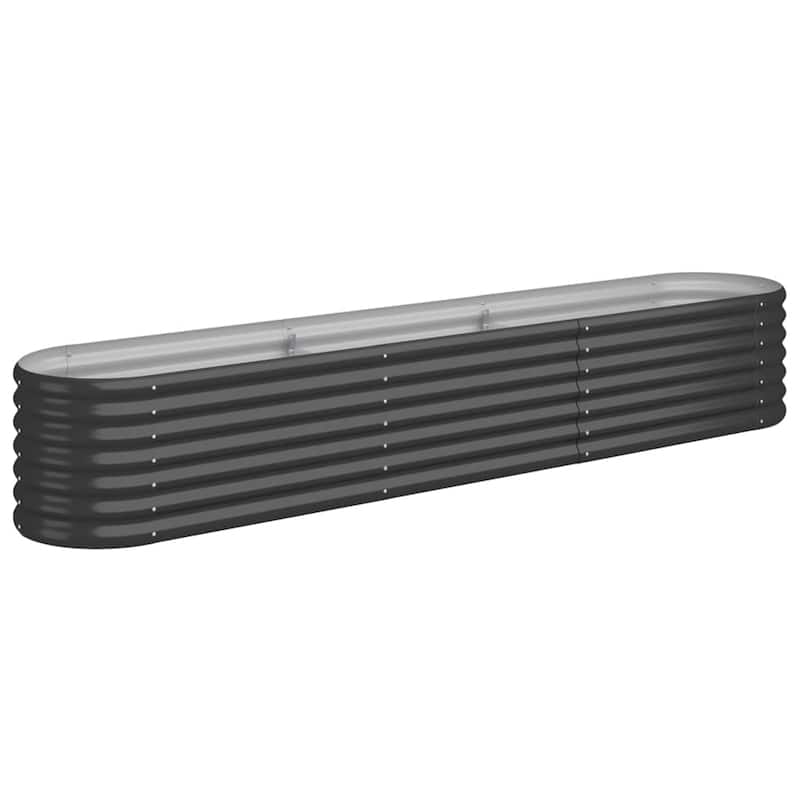 vidaXL Garden Raised Bed Patio Outdoor Raised Planter Box Powder-coated Steel