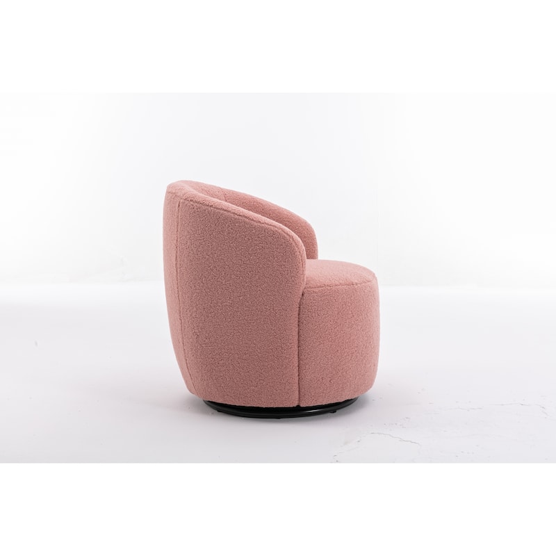 Teddy Fabric Swivel Accent Armchair Barrel Chair