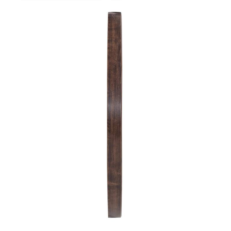 Allan Andrews Round Hand Crafted Wood Mirror with Rib Texture