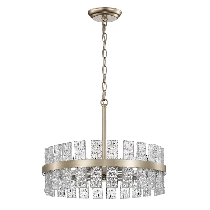 Casandra 6-light Drum Glass Strip Chandelier