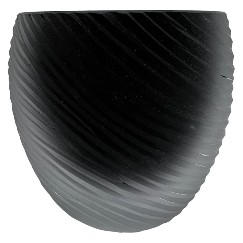5" High Premium Contemporary Glass Vase for Flowers in Black