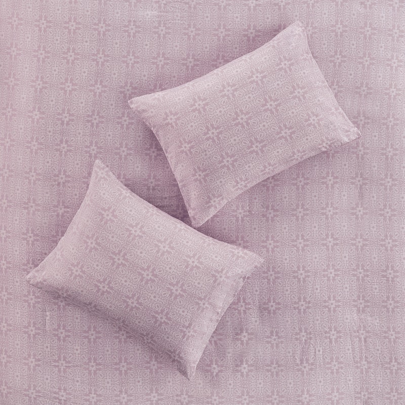 Madison Park Edna Embroidered Cotton Reversible Duvet Cover Set