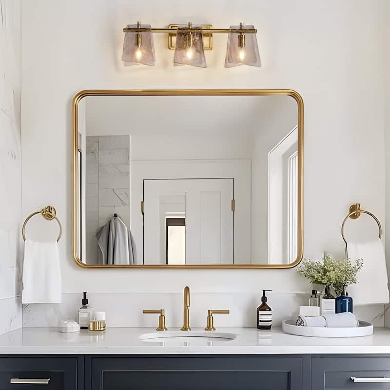 Starsky 3 - Light Modern Dimmable Gray Glass Bathroom Vanity Light