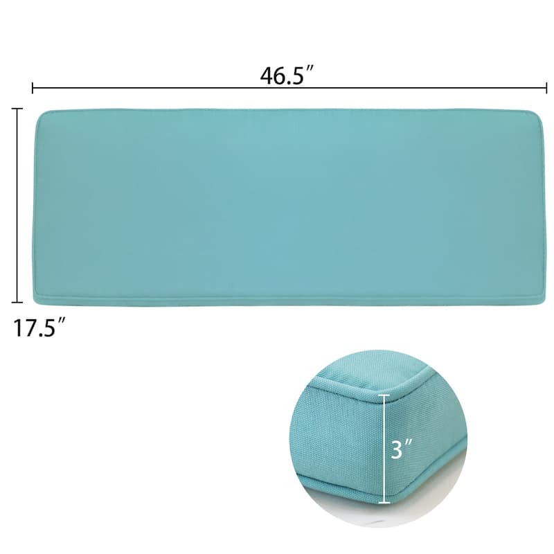 Aoodor Patio Furniture 46" x 18" x 3.1" Outdoor Bench Cushion