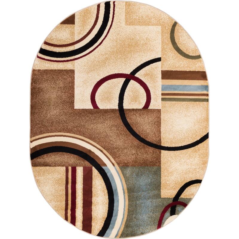 Well Woven Barclay Arcs & Shapes Modern Geometric Circles Area Rug