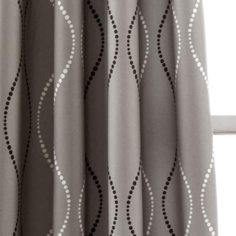 Lush Decor Swirl Room Darkening Curtain Panel Pair - 52"W x 84"L