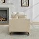 preview thumbnail 42 of 42, 75.2"Wide Upholstered Chaise Lounge with Nailheads, Sleeper Sofa Couch With 4 Throw Pillows & 2 Bolsters, Rubberwood Legs