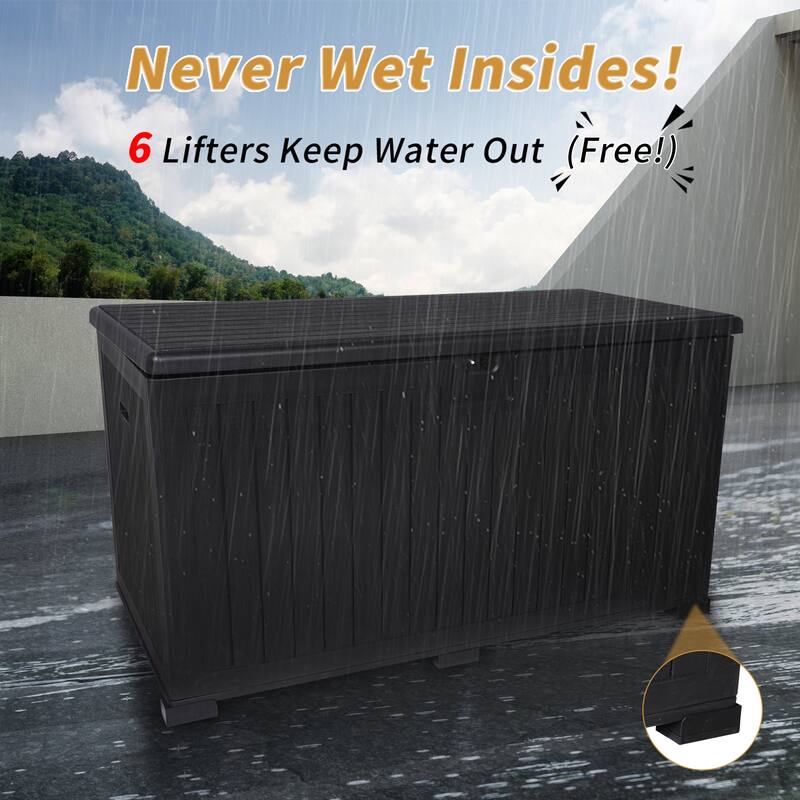 230 Gallon Resin Outdoor Deck Box Waterproof