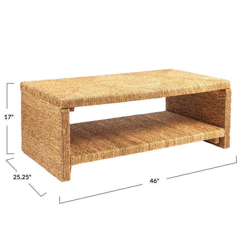Seagrove Water Hyacinth & Acacia Wood Coffee Table