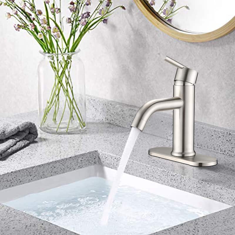 PROOX Single Lever Handle Bathroom Single Hole Basin Stainless Steel Faucet