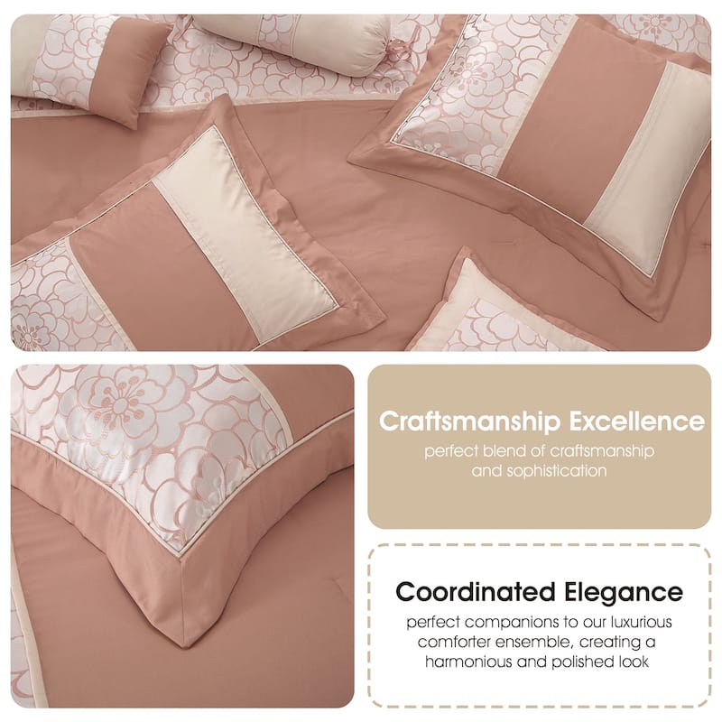 Nanshing Hermonie Floral 7-Piece Bedding Comforter Set