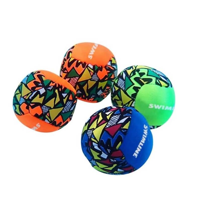 Squishy Neon Weighted Neoprene Swimming Pool Diving Balls - 2" - Set of 4
