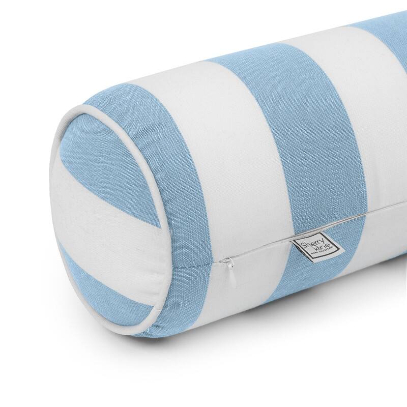 Sherry Kline Indoor/Outdoor Cabana Stripe Set of 2 Neckroll Bolster - N/A
