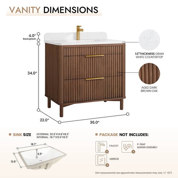 dimension image slide 1 of 6, Mumbai Bath Vanity without Mirror