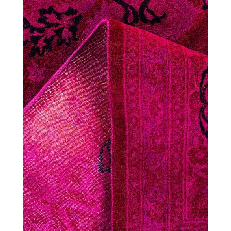 Overdyed, One-of-a-Kind Hand-Knotted Area Rug - Pink - 8' 2" x 10' 3"